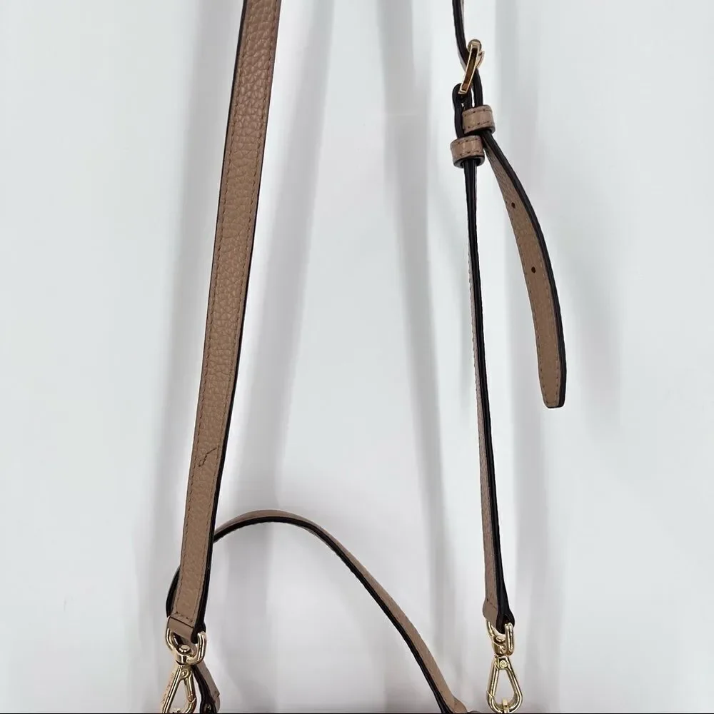 Michael Kors Callie Satchel‎ Crossbody Camel Purse pebble leather